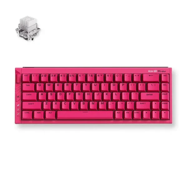 Gaming tastatura MCHOSE Ace 68 Turbo Full Metal/Berry Red/Mount Tai Magnetic switch GT/16M ARGB